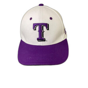 TCU White Purple bill snapback Baseball Hat, Cap Embroidered